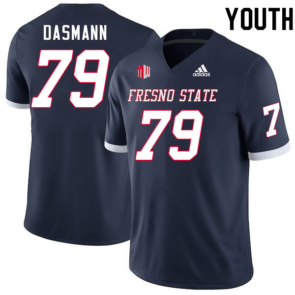 Youth #79 Ethan Dasmann Fresno State Bulldogs College Football Jerseys Stitched-Navy